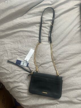 Rebecca Minkoff Black Crossbody Bag with Gold Chain